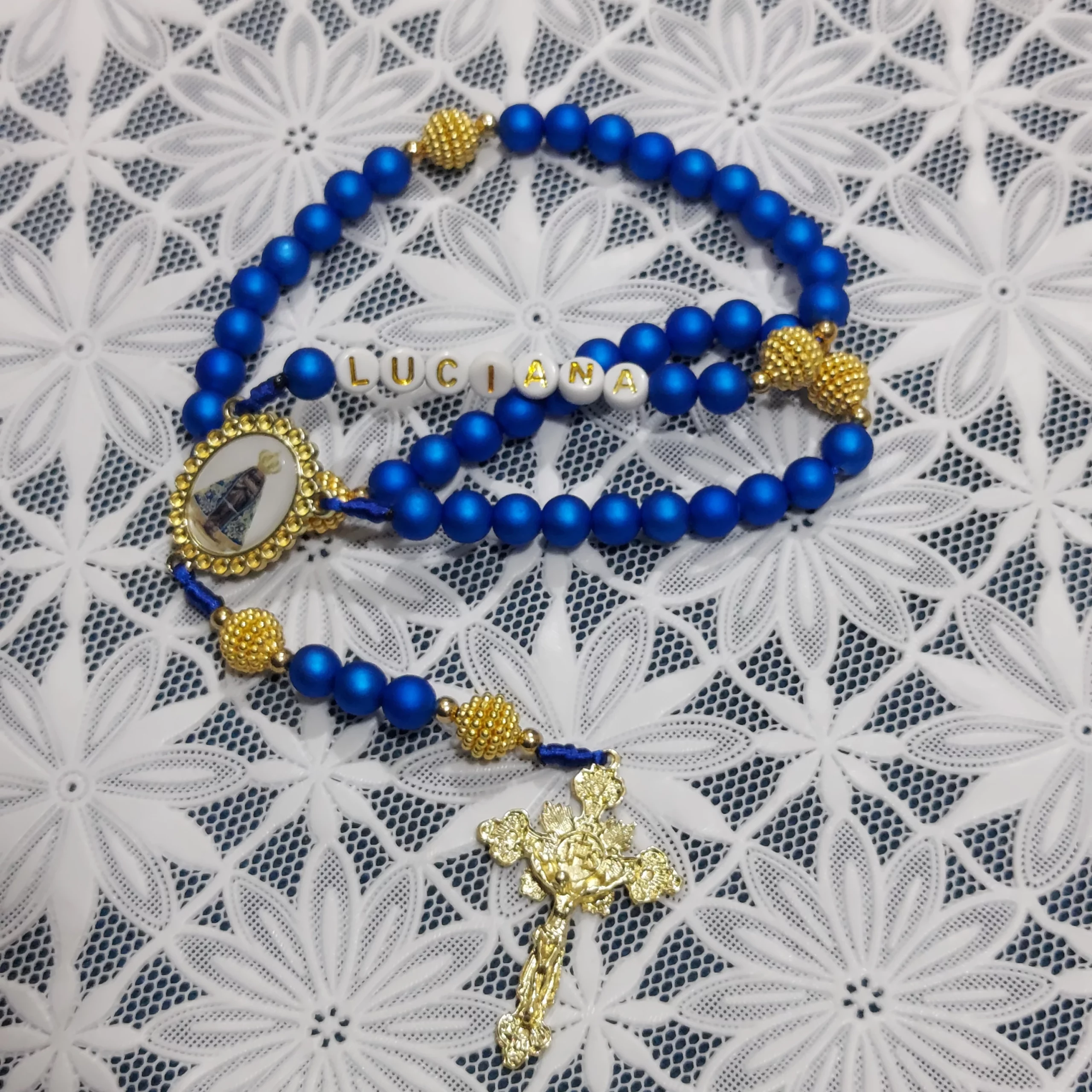 20241123_183904 Terço Nossa Senhora Aparecida Personalizado c/ Nome - Imagem 4